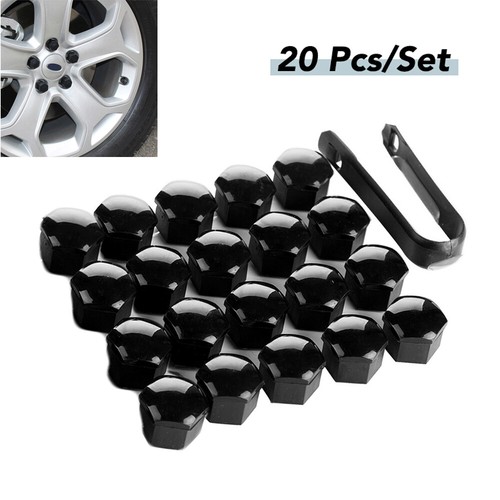 20pcs 17mm black car - black, hub
