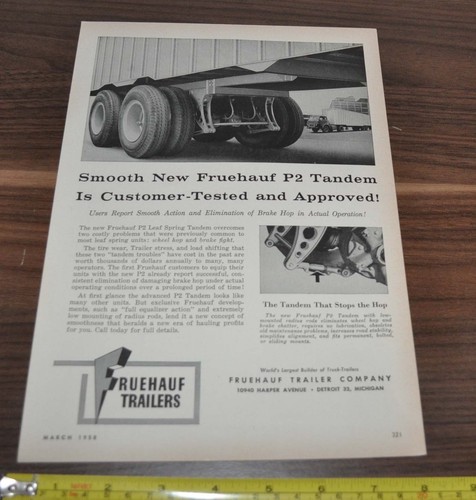 1958 fruehauf trailer truck - trailer,