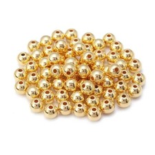 ACRYLIC SPACER BEADS 2MM  GOLD