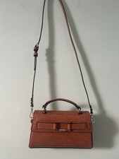 Zara Handbag Tan Suede with Top Handle crossbody Mini Bag