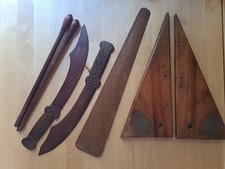 Assortment Of Vintage Wooden African/Bermudan Souvenirs.