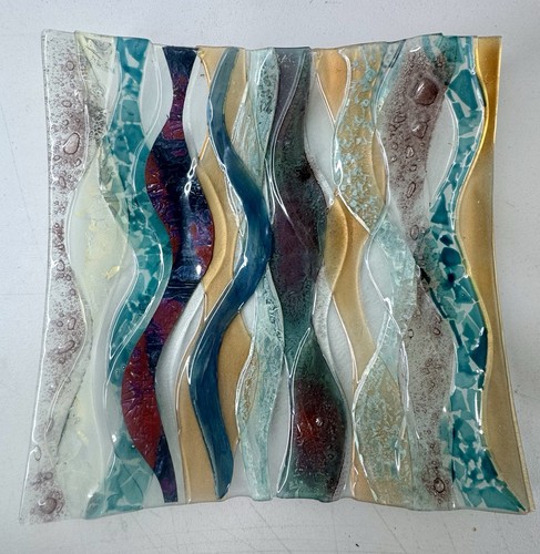 Large handmade fused art glass - large,