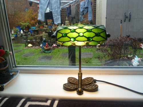 Vintage banker table lamp - vintage,