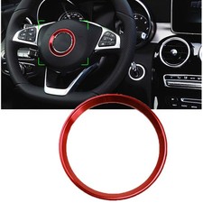 Red Steering Wheel Badge Ring Trim Cover Sticker For Mercedes Benz C Class W205