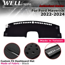 Dash Mat Cover Black For Ford 2022-2024 Maverick XL XLT WELLvisors 3-886FD013