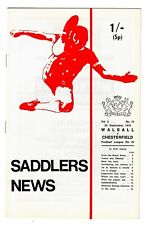 Walsall - 1970-71 - Home Football Programmes