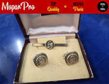NOS 1940s 50s 60s Plymouth Cufflinks Set With Tie Bar 1950 1951 1952 46 47 48 49