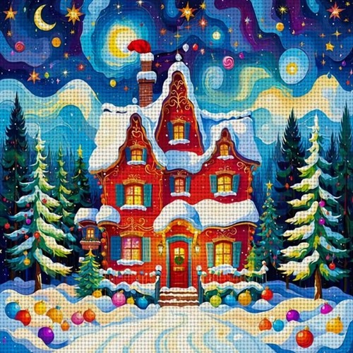 Chrismas house printed - house, 11