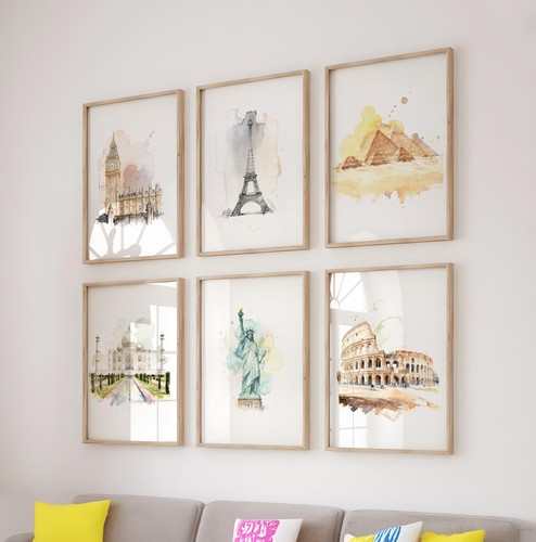 Watercolour landmark art - landmark,