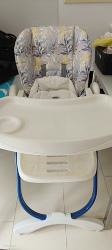 White gray baby high chair - white,