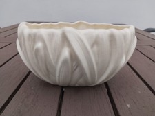 Vintage Sylvac 2482 Plant Pot Vase Hyacinth Pattern Cream Pottery