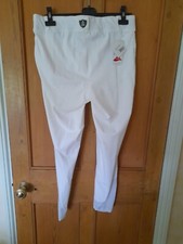Derby House White Riding Jodphurs Tights Breeches Size 32