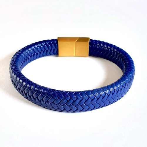 Mens leather bracelet braided - mens,