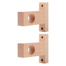  2 Pcs Wooden Curtain Bracket