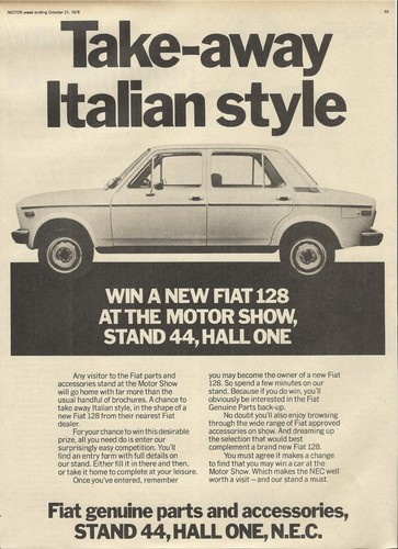 Fiat 128 1300 - cl, parts