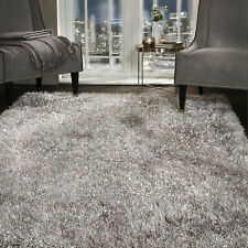 5.5cm Large SHAGGY Floor RUG Soft SPARKLE Shimmer Glitter Thick Soft Pile Rugs