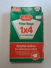Vintage Melitta Coffee Filter Bags Open Box 28 Remaining 31p Hulburds