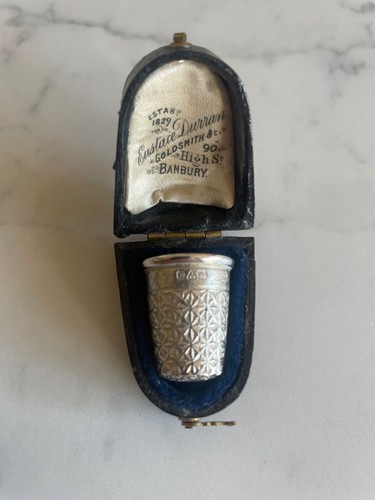 Antique silver thimble - silver, in