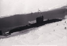 HMS TURBULENT  Aerial Photo North Pole Black & White 3rd May 1988