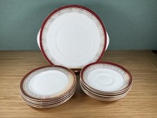 ROYAL GRAFTON MAJESTIC RED Vintage 1950s Tableware 12 Piece Excellent Condition