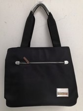 Versace Parfums Black Tote Bag with Zip Compartments and Dust Bag