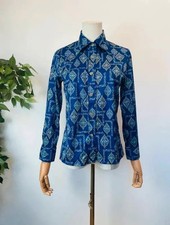 Vintage 70s Navy Blue Green