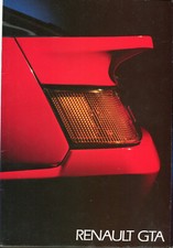Renault Alpine GTA 1987 UK market full colour sales brochure 