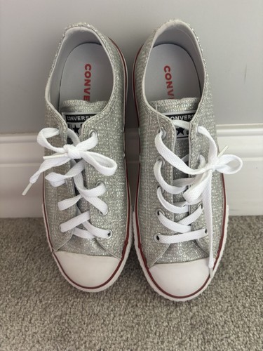 Converse girls silver glitter - converse,