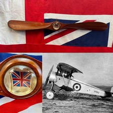 Superb Vintage 42”L Laminated Mahogany Propeller with Birdseye Union Flag Window