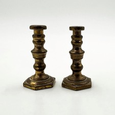 ANTIQUE PAIR MINIATURE BRASS