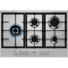 AEG HGB75500SM Built In 74cm 5 Burners Stainless Steel Gas Hob