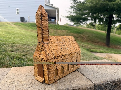 Vintage matchstick church - vintage,
