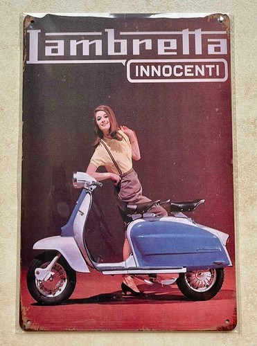 Lambretta innocenti metal - metal, sign