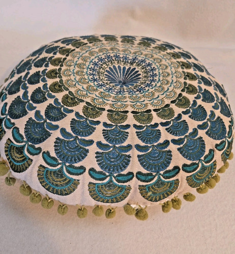 Round boho pillow mandala - boho,