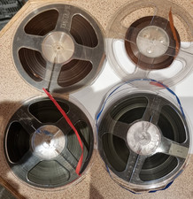 3 X Vintage 7 inch EMI and I part full Reel To Reel Tapes Used Unknown Content