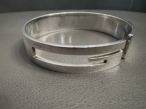 Gucci silver 925 logo bangle - gucci,