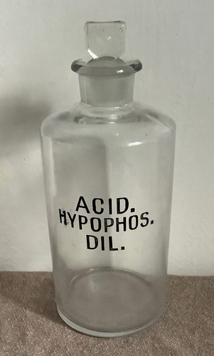 Vintage glass chemical bottle