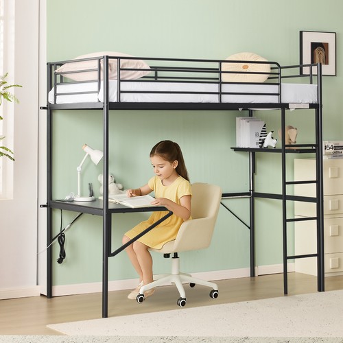 Bunk single high sleeper bed - single,