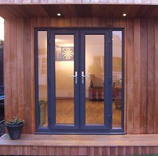 uPVC French Doors, Black, Grey