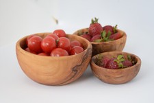 Olive Wood Bowl Set of 3 Small