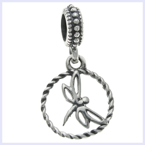 Sterling silver bali dragonfly - silver,