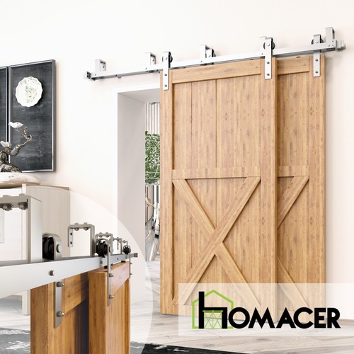 Brushed nickel double track - brushed,