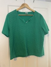 Ladies Damart Green Top Size