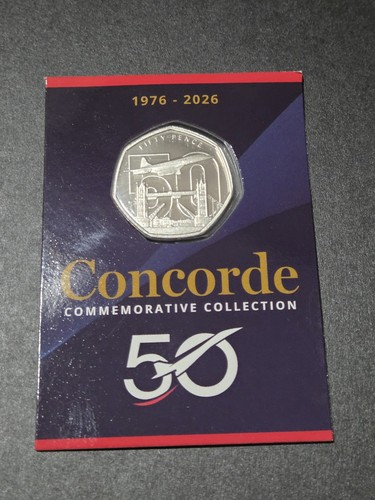 Concord commemorative 50p coin - concord,