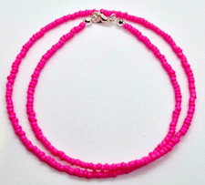 Pink seed bead necklace - seed,