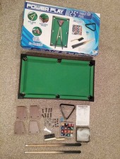 Table Top Pool 25 Inch Power Play For Indoor Play Snooker Game TY5897DB Wood Cue