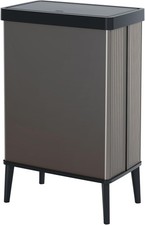CURVER Verto 54L High Waste Bin, Push Lid, Sleek Design, Easy Assembly, Recycli