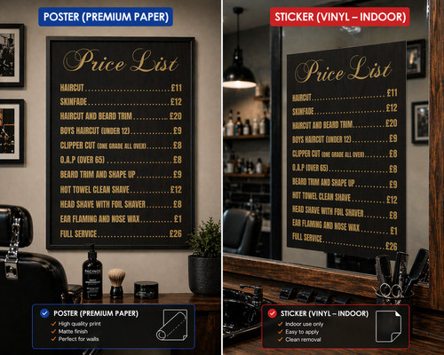 Barber shop price - shop, salon
