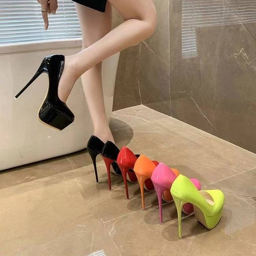 Woman super high - , heels