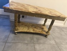 Vintage Onyx Marble Console